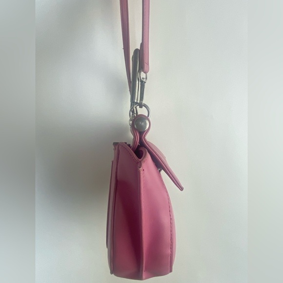 Sam Edelman Mia Half Moon Faux Leather Crossbody Bag Pink - Picture 3 of 13